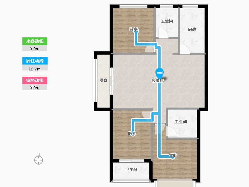 河北省-邯郸市-远邦花园-87.87-户型库-动静线