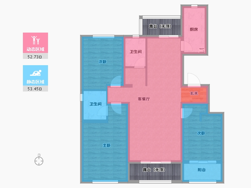 河北省-邢台市-领世中央公园-103.89-户型库-动静分区