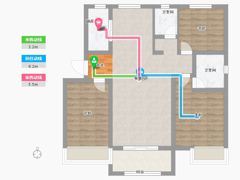 河北省-邢台市-龙泉小镇-74.99-户型库-动静线