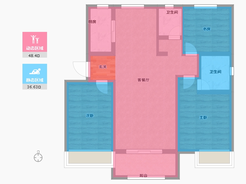 河北省-邢台市-龙泉小镇-74.99-户型库-动静分区