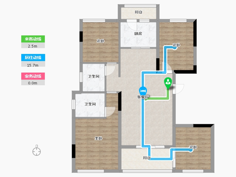 贵州省-贵阳市-四季贵州椿棠府-98.23-户型库-动静线