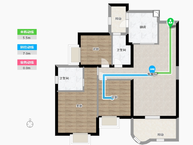 河北省-石家庄市-昆明恒大国际健康城-86.60-户型库-动静线