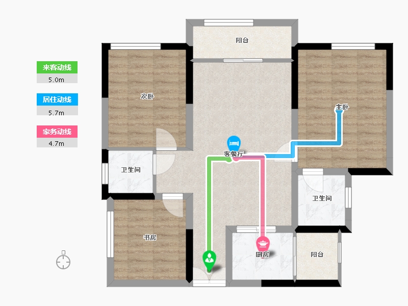 四川省-巴中市-容邦·柏润四季城-82.73-户型库-动静线