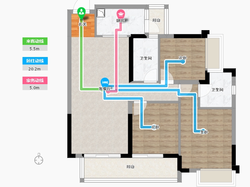 四川省-成都市-圣桦观溪樾-81.81-户型库-动静线