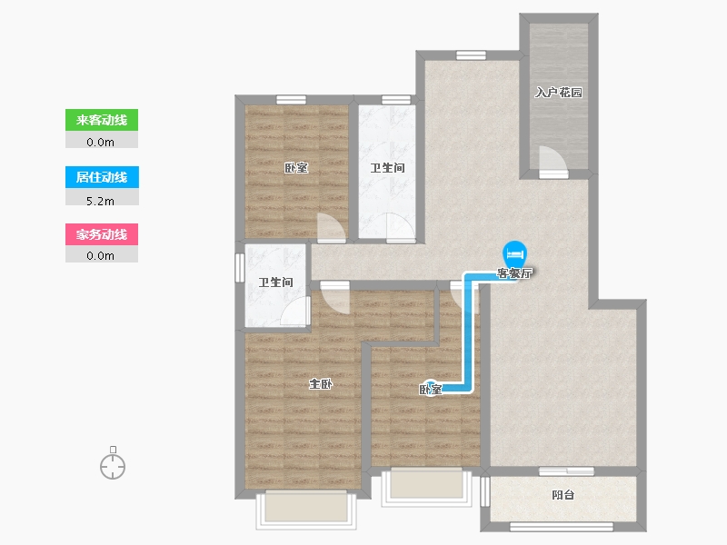 河北省-沧州市-盛泰·名人花园-103.33-户型库-动静线