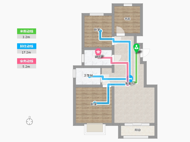 河北省-沧州市-百丰瑞府-63.20-户型库-动静线