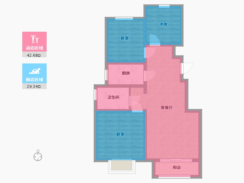 河北省-沧州市-百丰瑞府-63.20-户型库-动静分区