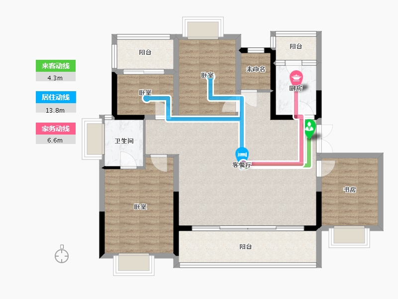 四川省-成都市-禹通宝誉府-109.32-户型库-动静线