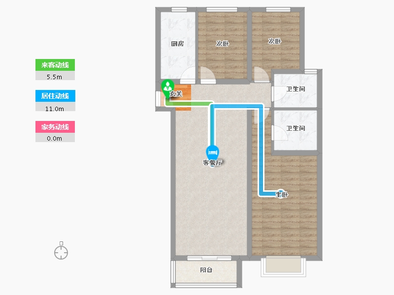 河北省-唐山市-富丽国际-91.26-户型库-动静线