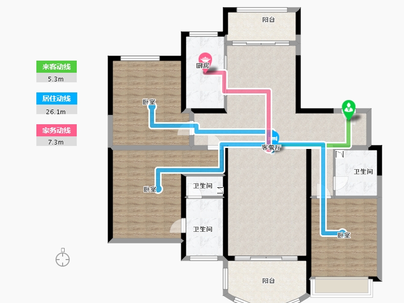 山西省-太原市-太原星河湾5号园-145.00-户型库-动静线