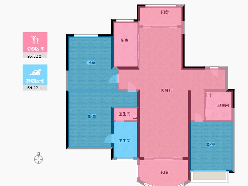 山西省-太原市-太原星河湾5号园-145.00-户型库-动静分区