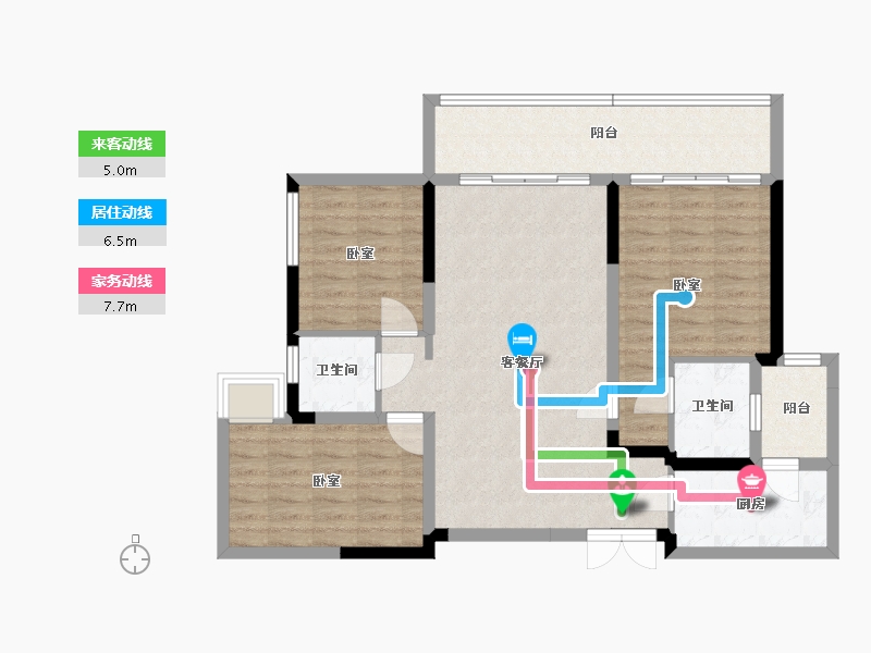 四川省-成都市-成都长虹天樾-92.83-户型库-动静线