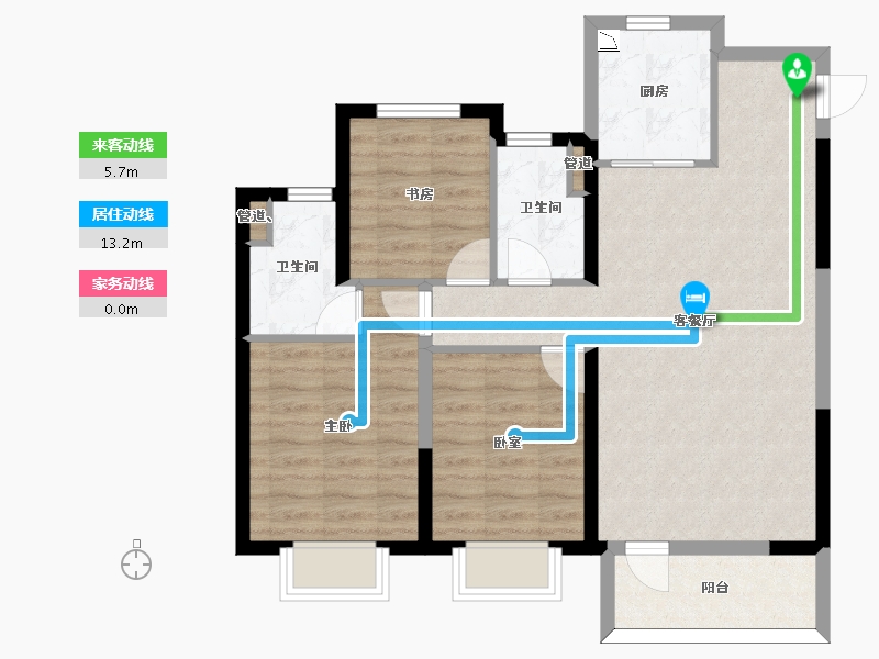 山西省-太原市-太原红星天悦-81.06-户型库-动静线