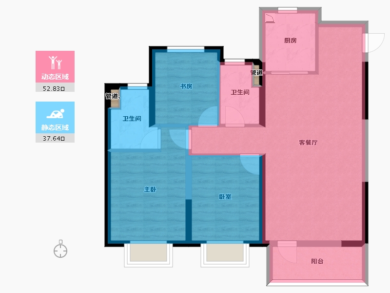 山西省-太原市-太原红星天悦-81.06-户型库-动静分区