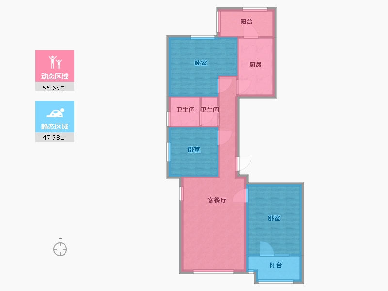 河北省-沧州市-贻成·御景狮城-93.00-户型库-动静分区