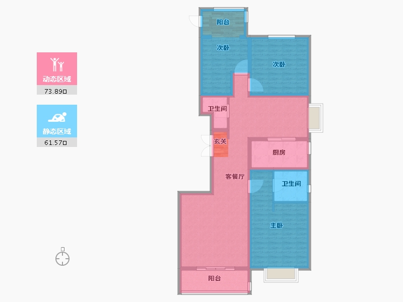 河北省-唐山市-富丽国际-121.62-户型库-动静分区