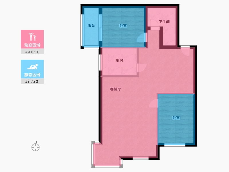 河北省-保定市-太阳城-64.44-户型库-动静分区