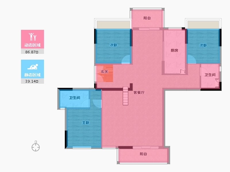 四川省-成都市-金隅金成府-113.15-户型库-动静分区