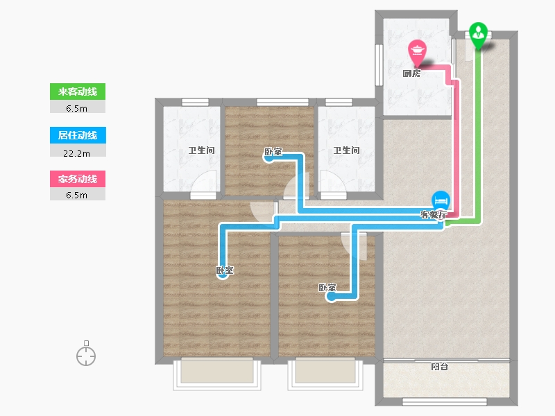 河北省-邯郸市-华润置地 凯旋门-101.00-户型库-动静线