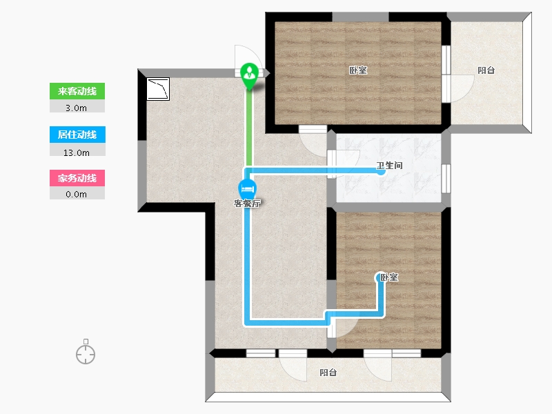 河北省-张家口市-富龙四季小镇-71.61-户型库-动静线