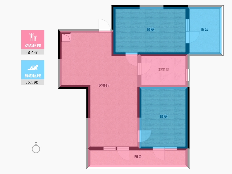 河北省-张家口市-富龙四季小镇-71.61-户型库-动静分区