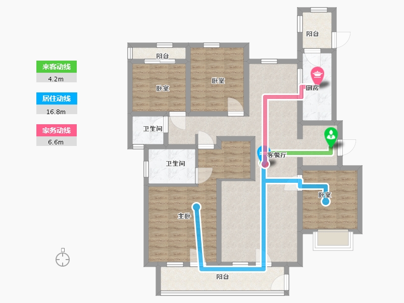 河北省-沧州市-泰享嘉府-111.32-户型库-动静线