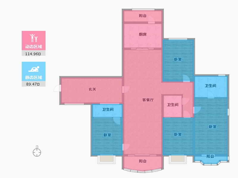 山西省-太原市-太原星河湾5号园-185.00-户型库-动静分区