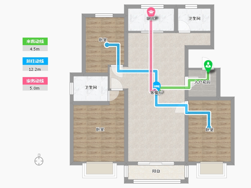 河北省-沧州市-百丰瑞府-89.22-户型库-动静线