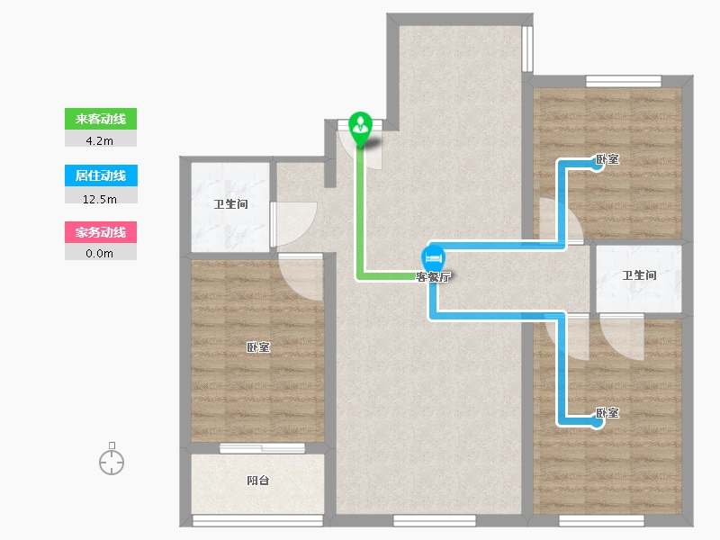 河北省-沧州市-长芦嘉苑-89.01-户型库-动静线