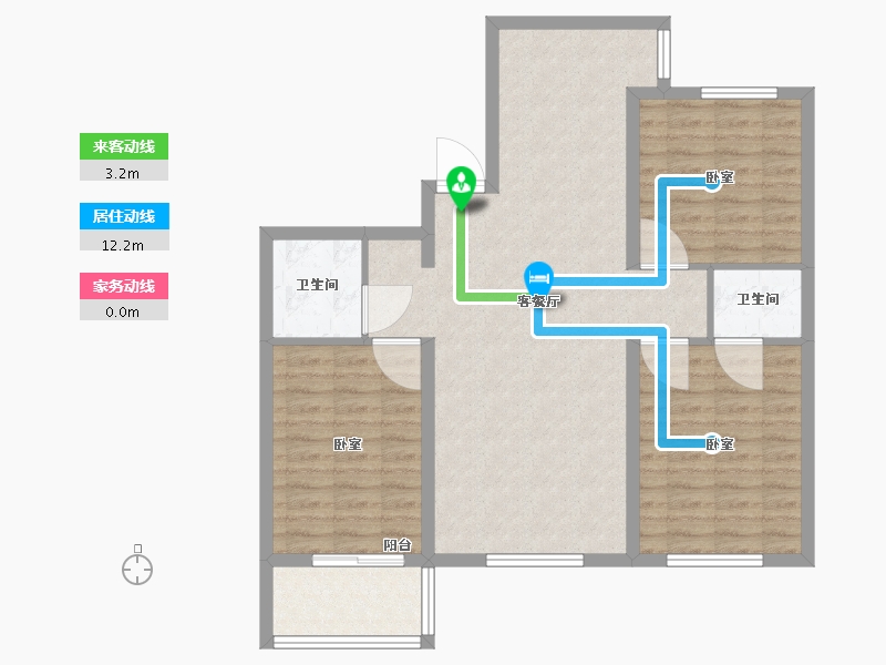 河北省-沧州市-长芦嘉苑-91.01-户型库-动静线