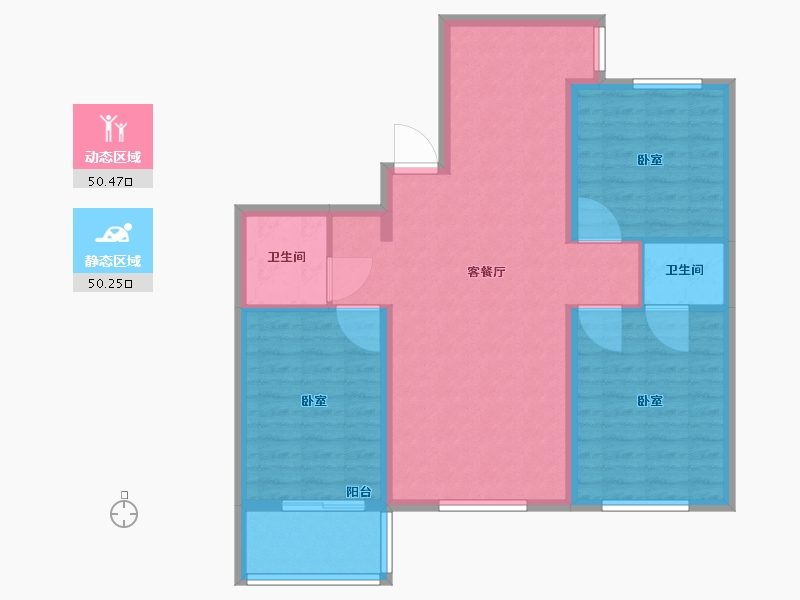 河北省-沧州市-长芦嘉苑-91.01-户型库-动静分区