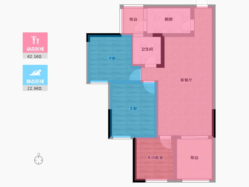 四川省-成都市-蜀青丽晶府-74.99-户型库-动静分区