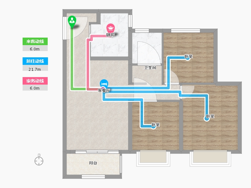 河北省-沧州市-新城悦隽时代-88.00-户型库-动静线