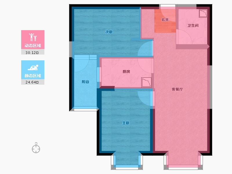 云南省-昆明市-世豪香颂时光-47.60-户型库-动静分区