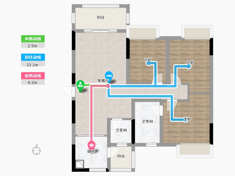 四川省-成都市-蜀青丽晶府-89.44-户型库-动静线