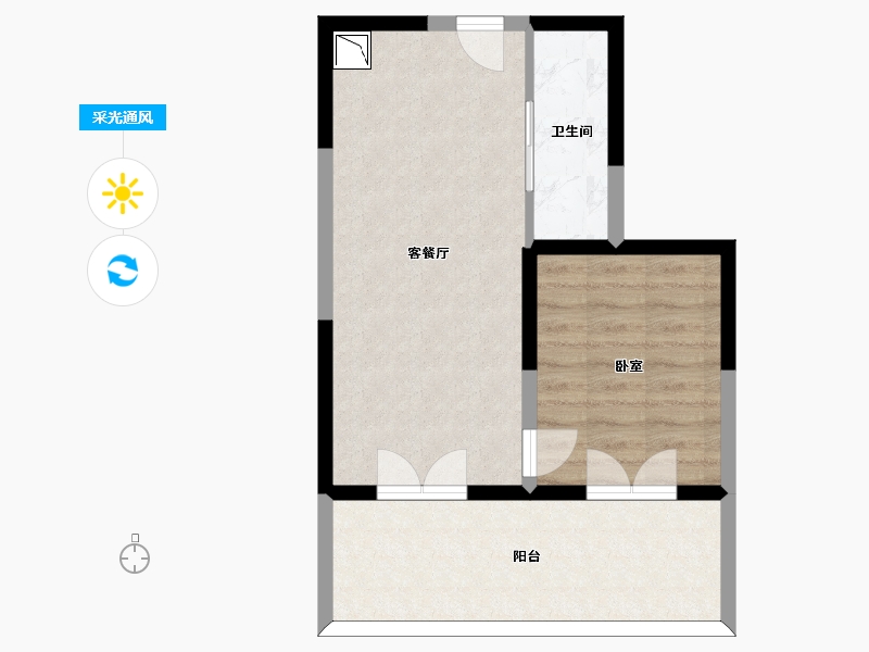 河北省-张家口市-富龙四季小镇-54.08-户型库-采光通风