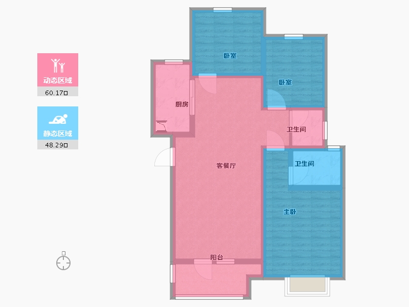 河北省-沧州市-泰享嘉府-96.50-户型库-动静分区