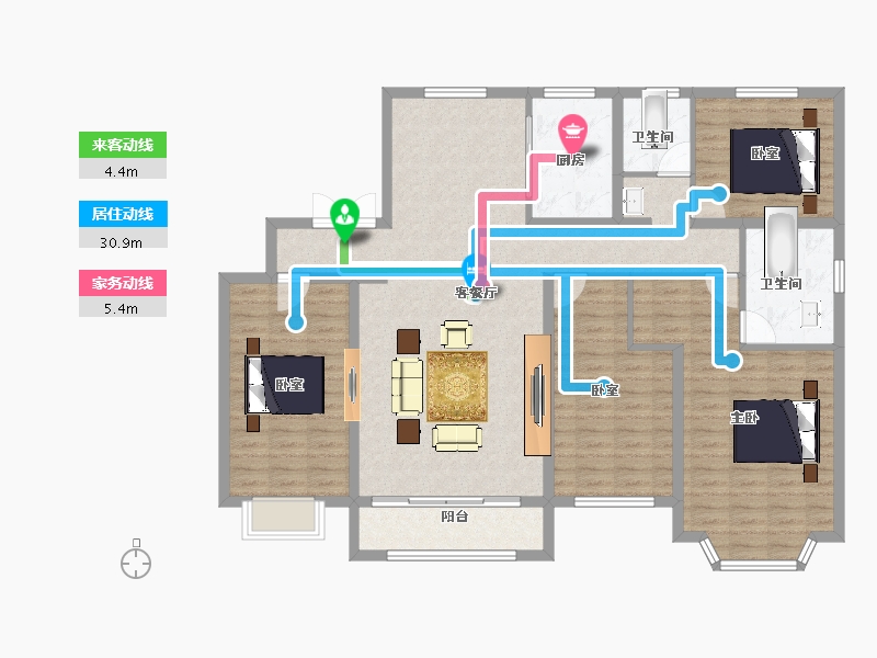 河北省-邯郸市-荣科-138.00-户型库-动静线