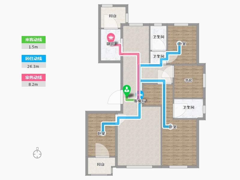 河北省-沧州市-贻成·御景狮城-134.00-户型库-动静线