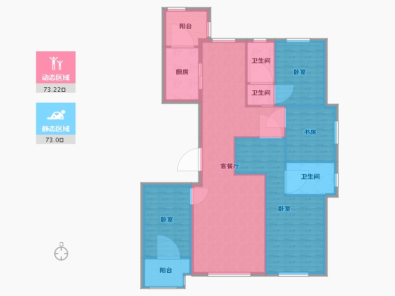 河北省-沧州市-贻成·御景狮城-134.00-户型库-动静分区