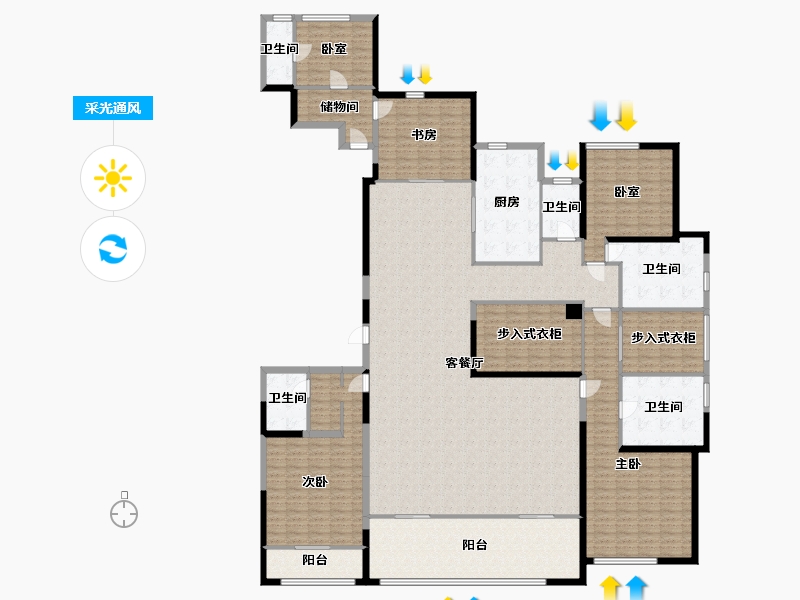 山西省-太原市-润景•园著-301.15-户型库-采光通风