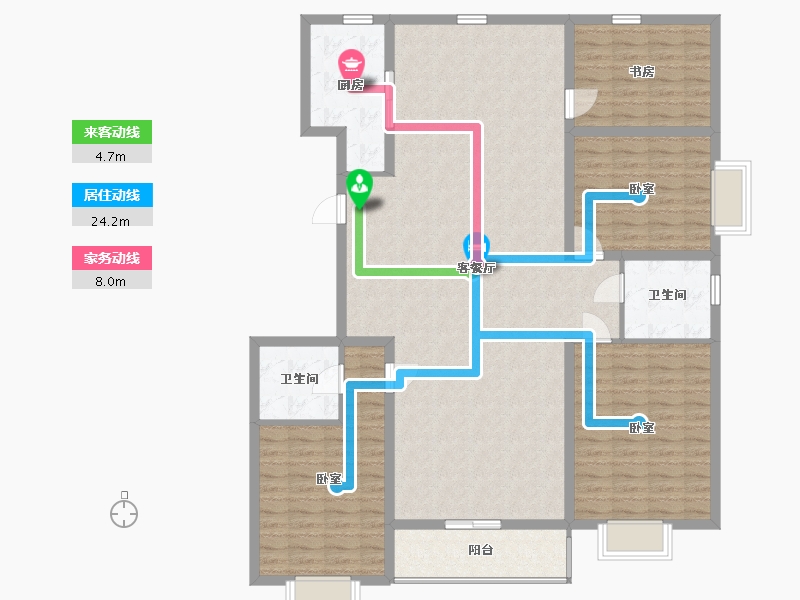 山西省-太原市-得一·剑桥城-147.46-户型库-动静线