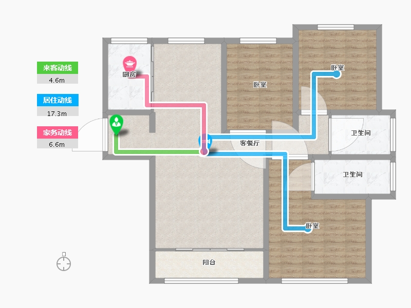 河北省-沧州市-新城悦隽时代-110.00-户型库-动静线