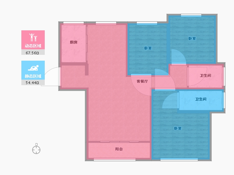 河北省-沧州市-新城悦隽时代-110.00-户型库-动静分区