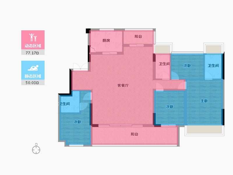 贵州省-贵阳市-中海映山湖-114.43-户型库-动静分区