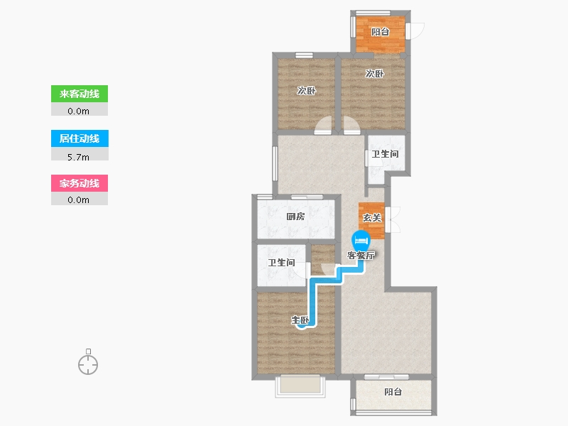 河北省-唐山市-富丽国际-99.47-户型库-动静线