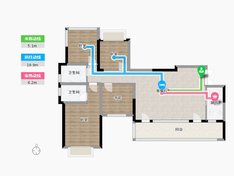 四川省-成都市-成都长虹天樾-108.67-户型库-动静线