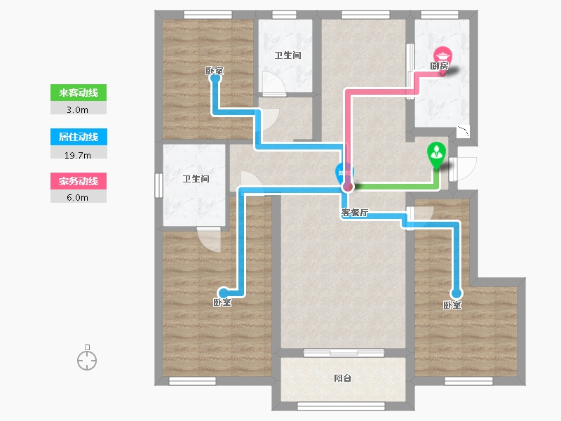 河北省-沧州市-宏宇壹号公馆-92.09-户型库-动静线