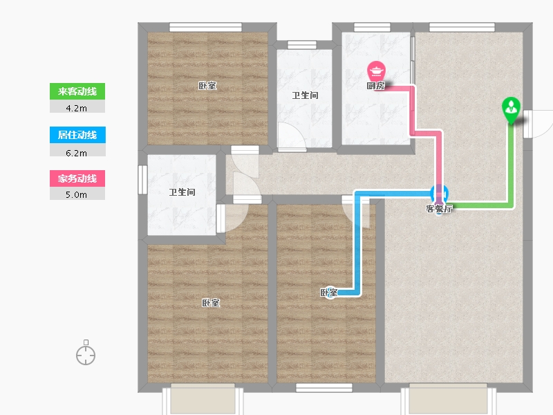 河北省-沧州市-一世界书香华府-94.72-户型库-动静线