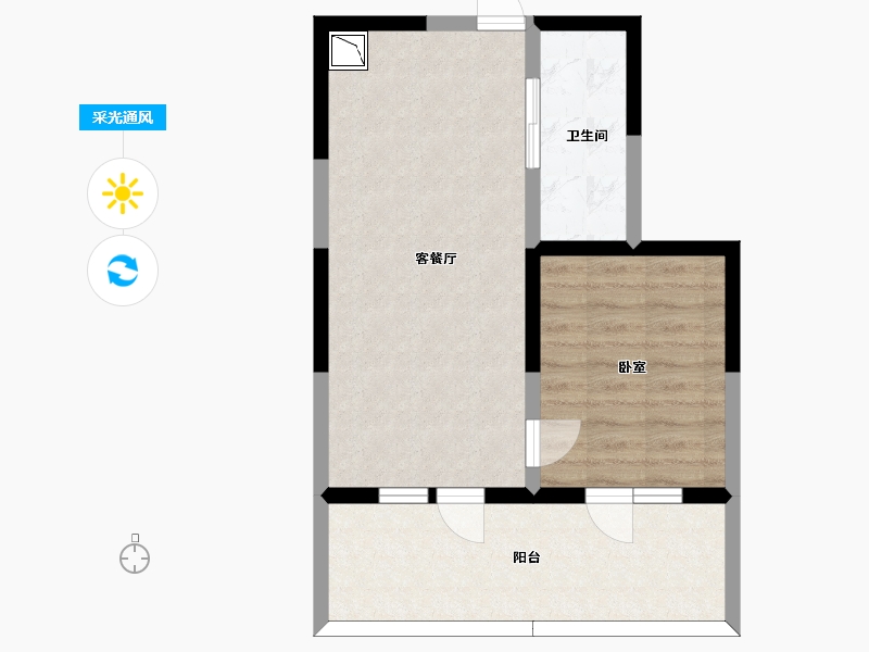 河北省-张家口市-富龙四季小镇-54.92-户型库-采光通风